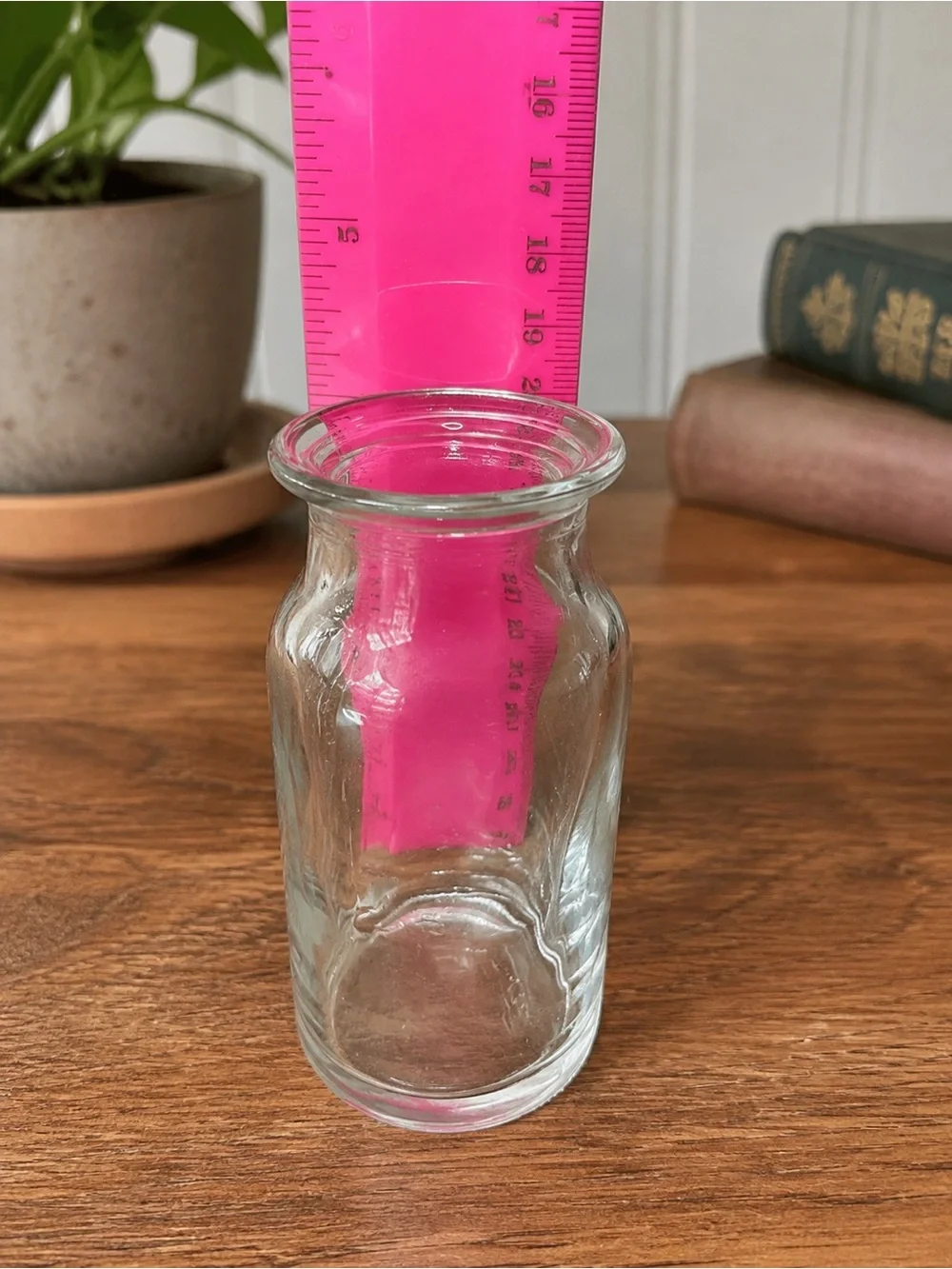 Vintage Clear Glass Milk Bottle Small Dairy Cream Bottle Bud Vase